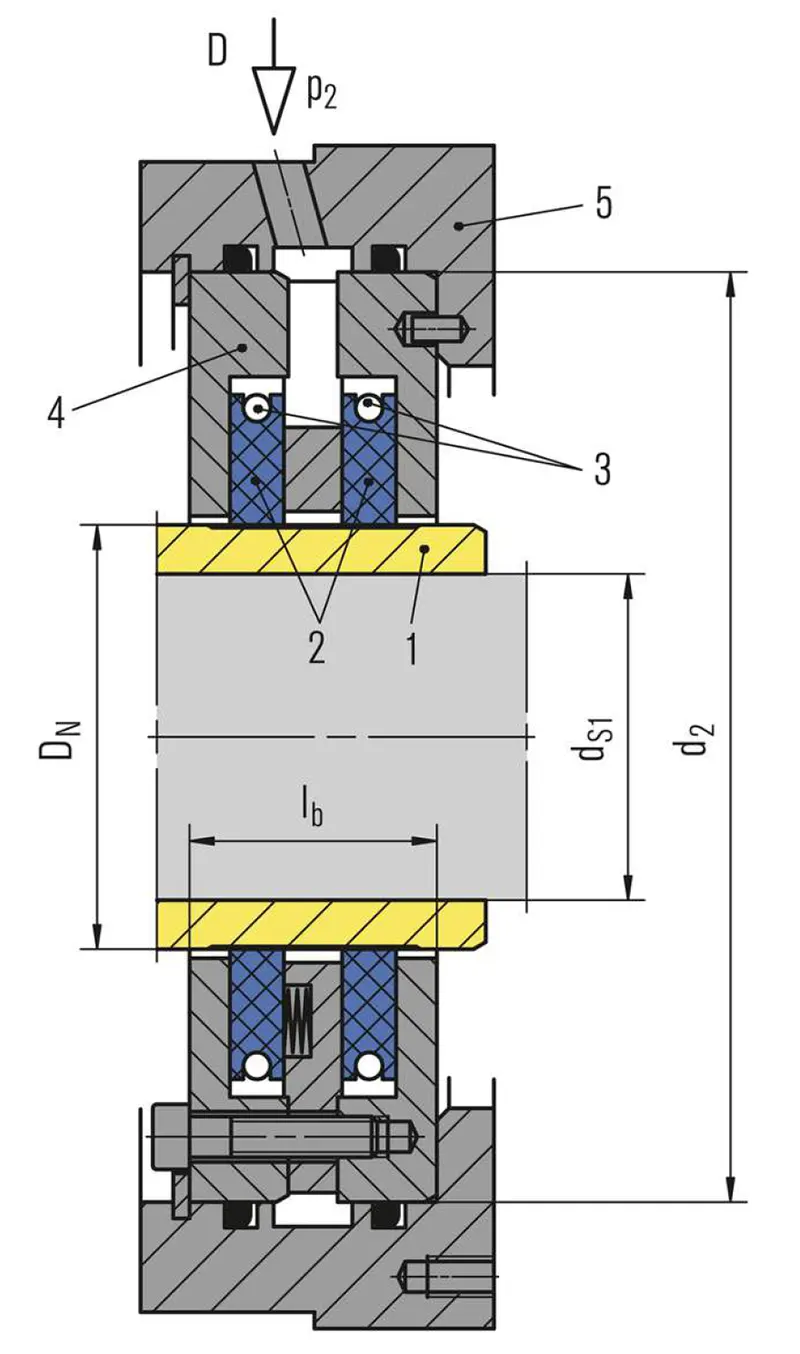 نقشه اجزاء مکانیکال سیل H-Brinker مدل Hbse