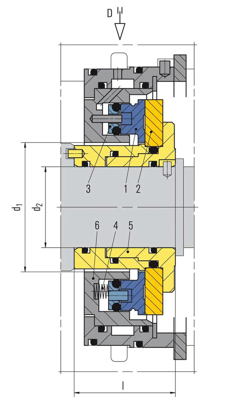 نقشه اجزاء مکانیکال سیل H-Brinker مدل Cobaseal