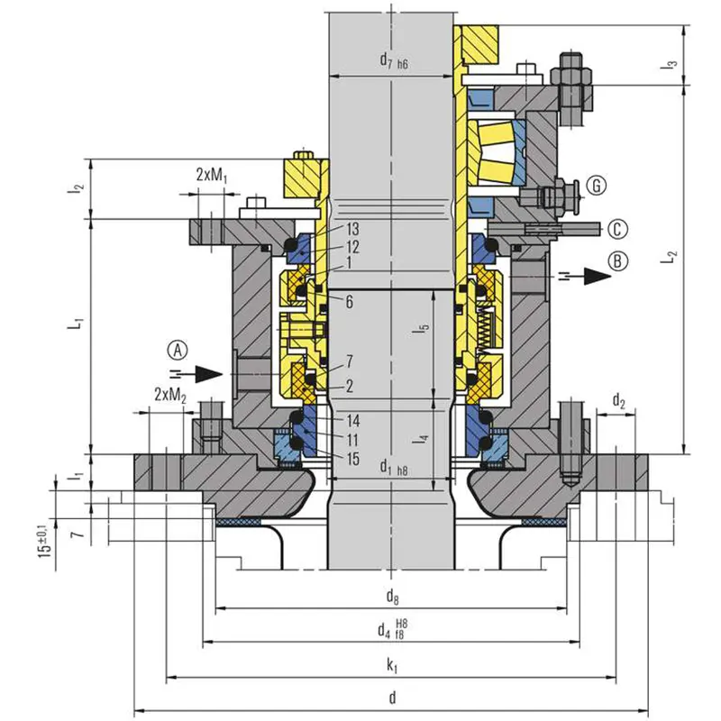 نقشه اجزاء مکانیکال سیل H-Brinker مدل Hbsmix461